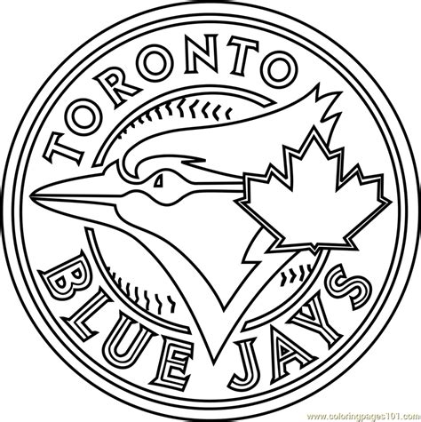 toronto blue jays logo coloring page